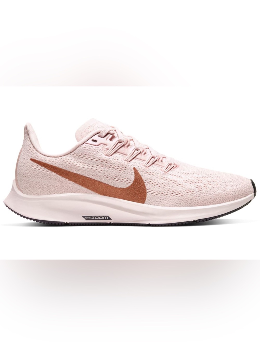 Nike Women's Blush Pink Zoom Running Shoe with Copper Swoosh